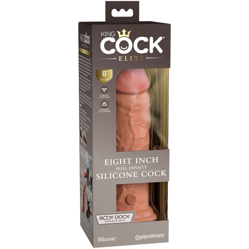 Elite Realistic Silicone Dildo 20.3 cm Caramel