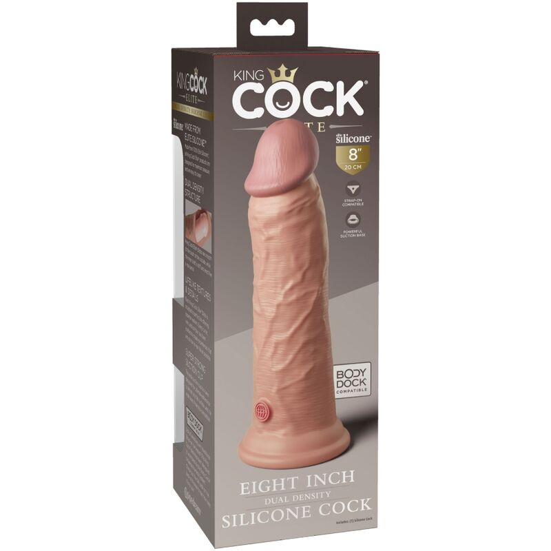 Elite Realistic Silicone Dildo 8"