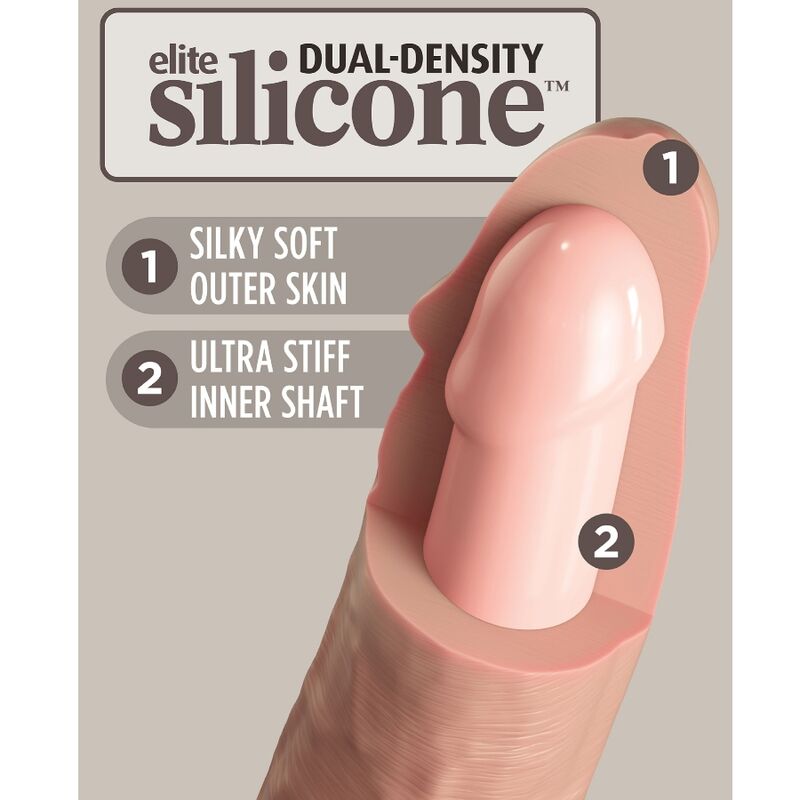 Elite Realistic Silicone Dildo 8"