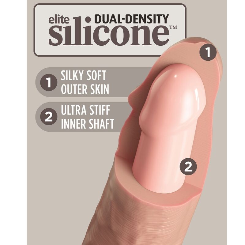 Elite Realistic Vibrating &amp; Silicone Dildo 15.2 cm