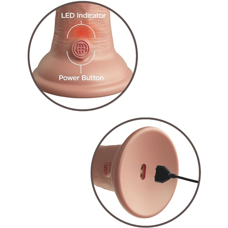 Elite Realistic Vibrating &amp; Silicone Dildo 15.2 cm