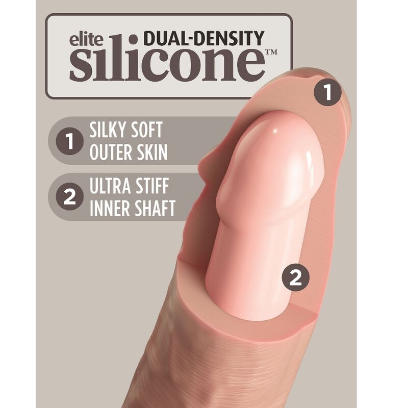 Elite Realistic Dildo Vibrator &amp; Remote Control Silicone 23cm