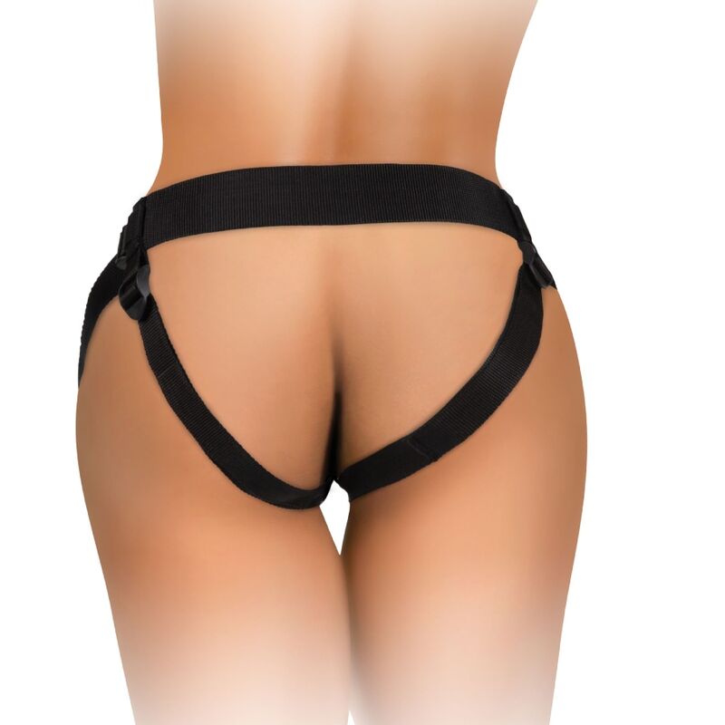 Elite Deluxe Adjustable Harness Kit with Testicle Ring &amp; 8" Dildo