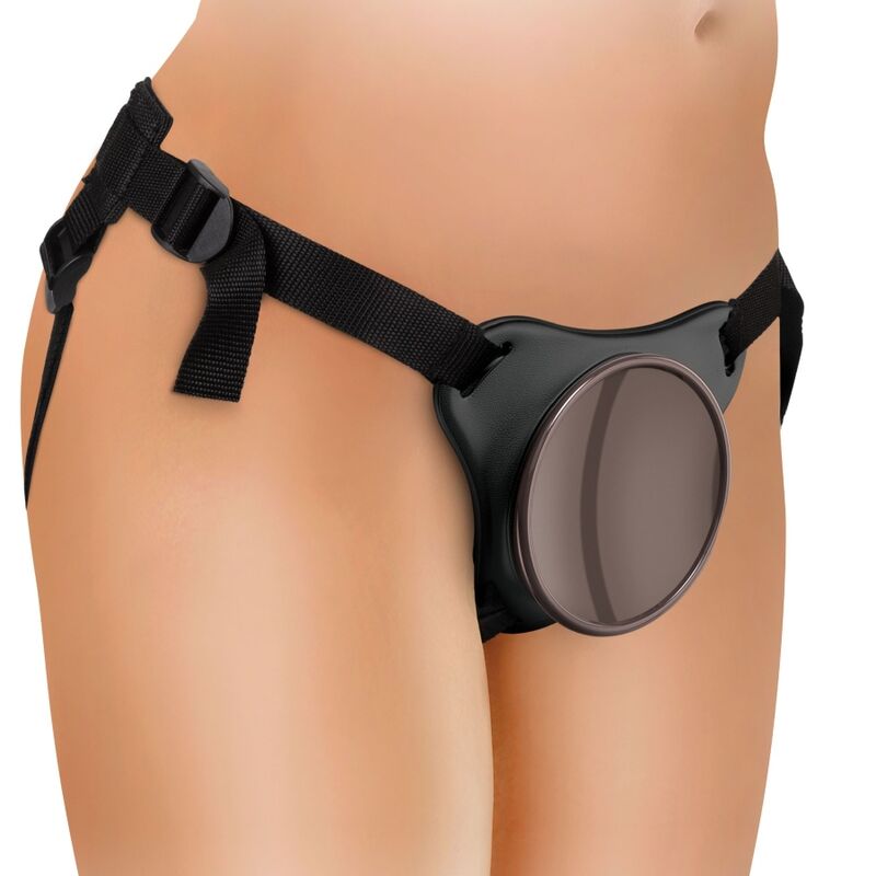 Elite Deluxe Adjustable Harness Kit with Testicle Ring &amp; 8" Dildo