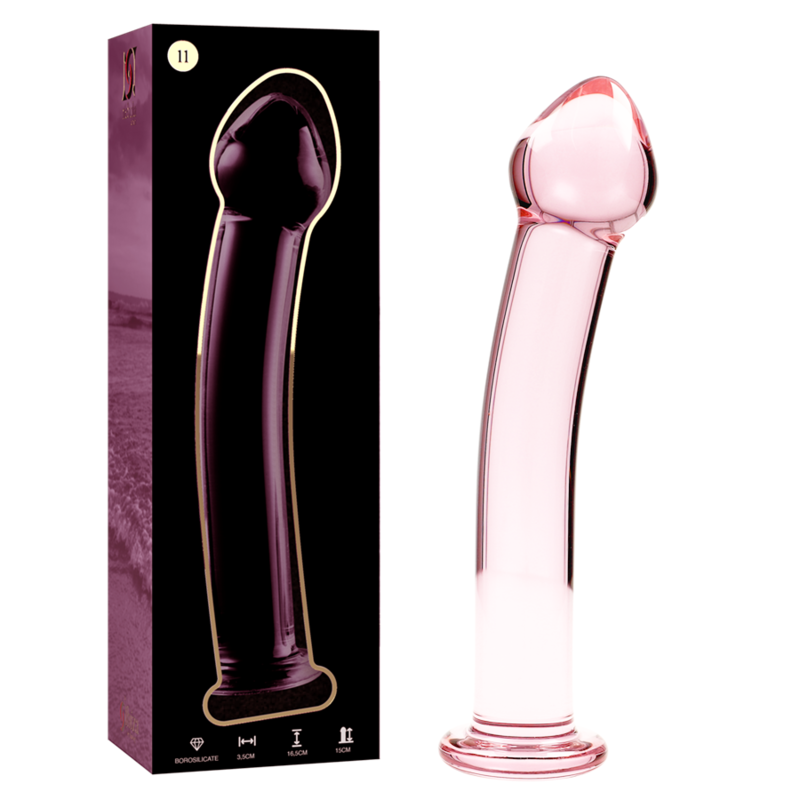 Gode en Verre Borosilicate Modèle 11 Rose 16 cm Thermosensible - Nebula Series By Ibiza