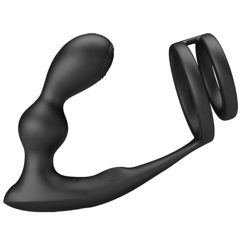 Marshall penis ring with vibrating anal plug with remote control