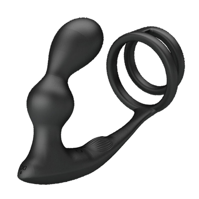 Marshall penis ring with vibrating anal plug with remote control