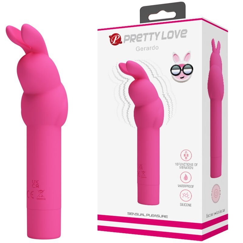 PRETTY LOVE - GERARDO FUCHSIA RABBIT SILICONE VIBRATOR