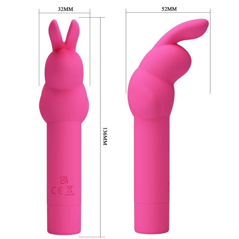 PRETTY LOVE - GERARDO FUCHSIA RABBIT SILICONE VIBRATOR