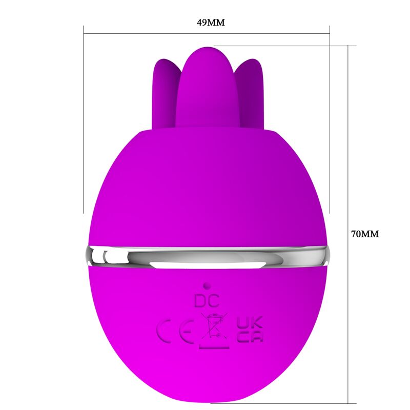 Purple gemini ball round silicone vibrator