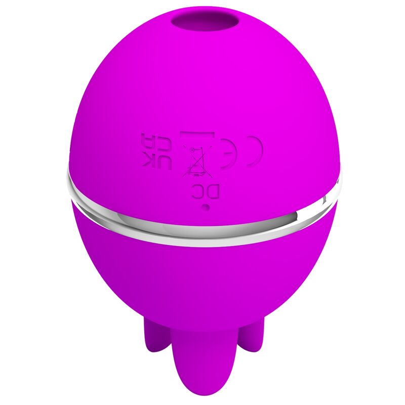 Purple gemini ball round silicone vibrator