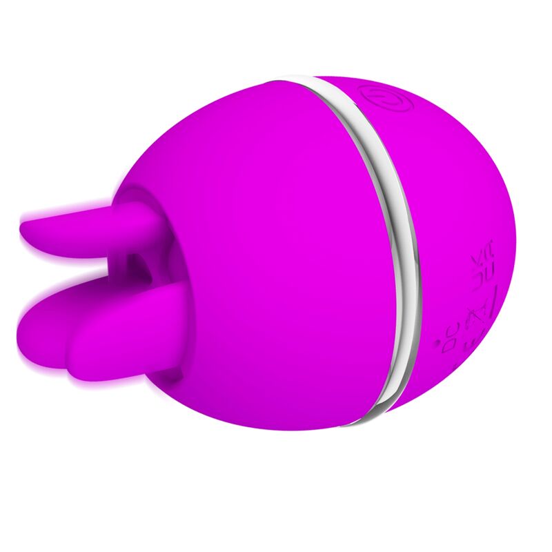 Purple gemini ball round silicone vibrator