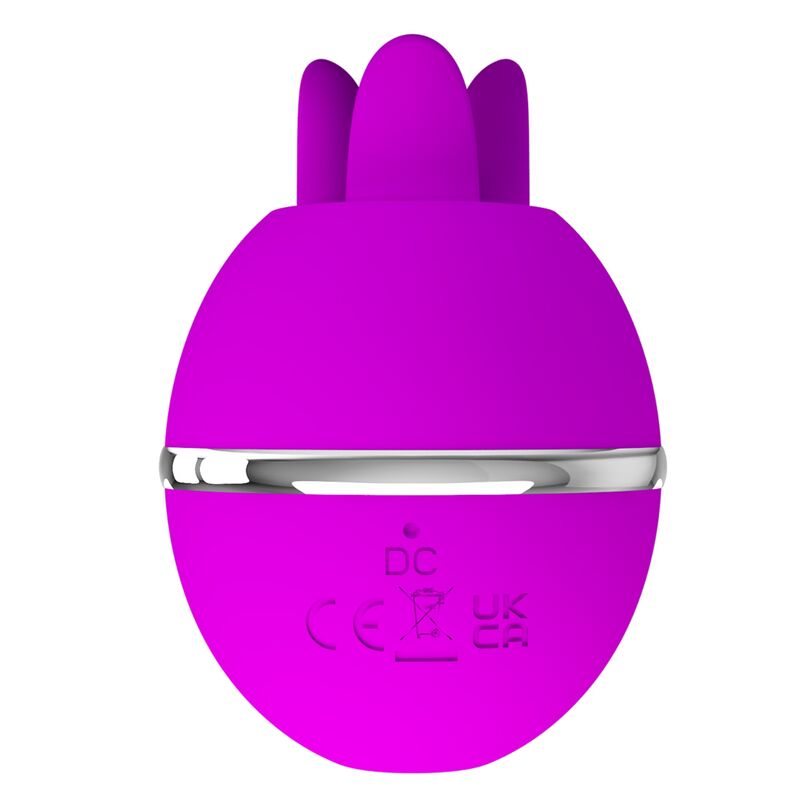 Purple gemini ball round silicone vibrator