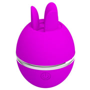 Purple gemini ball round silicone vibrator