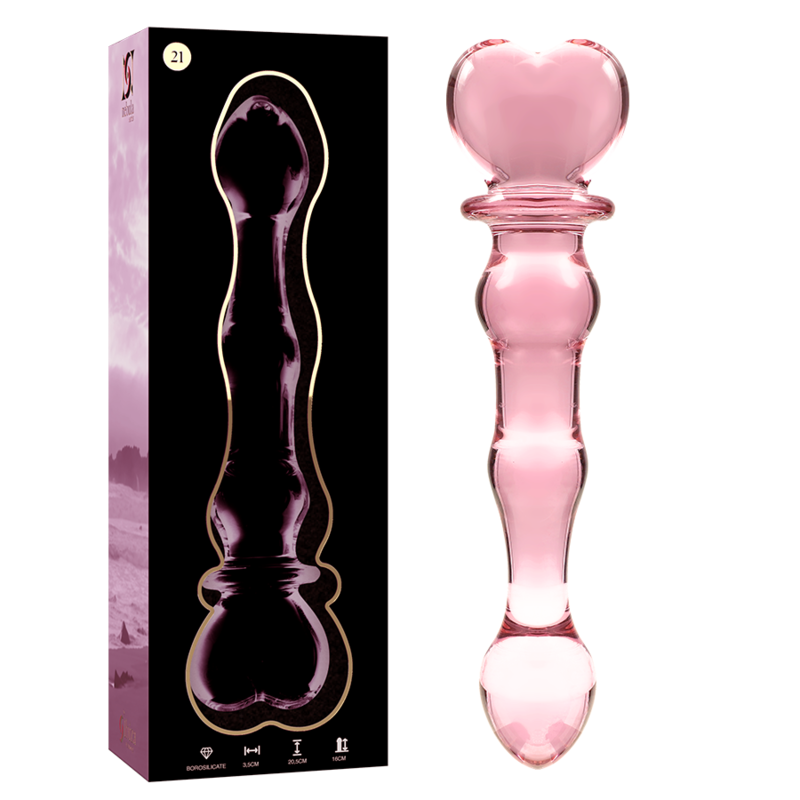Gode en Verre Borosilicate Modèle 21 Rose 20,5 cm - Nebula Series By Ibiza
