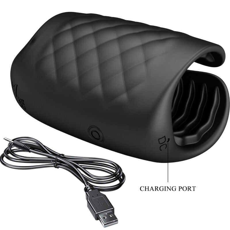 Manual masturbator for rechargeable glans vibrator