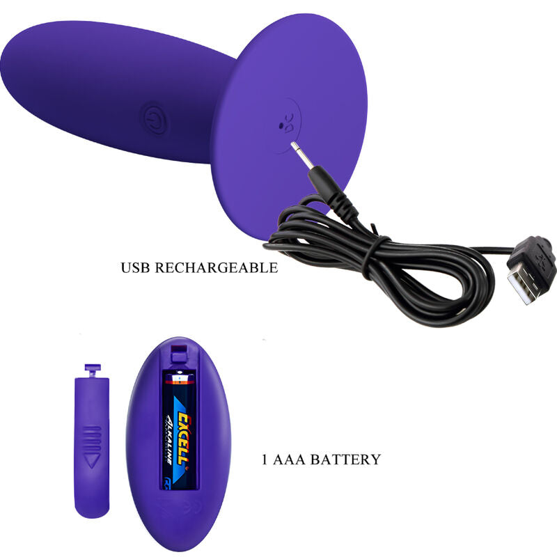 Youth Plug Remote Control Anal Vibrator Purple