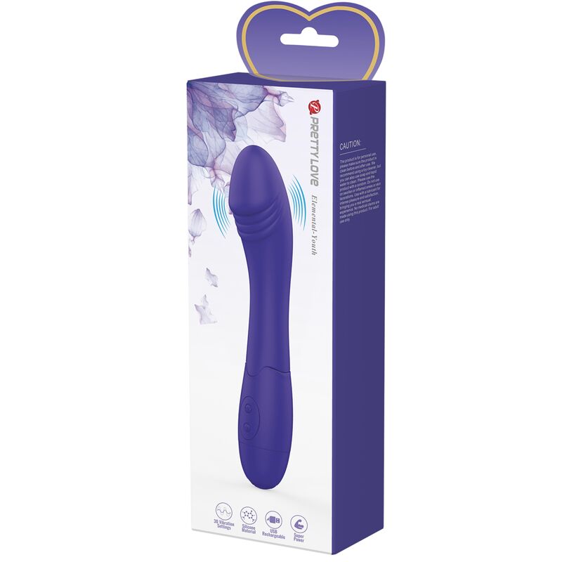 Elemental youth purple vibrator dildo