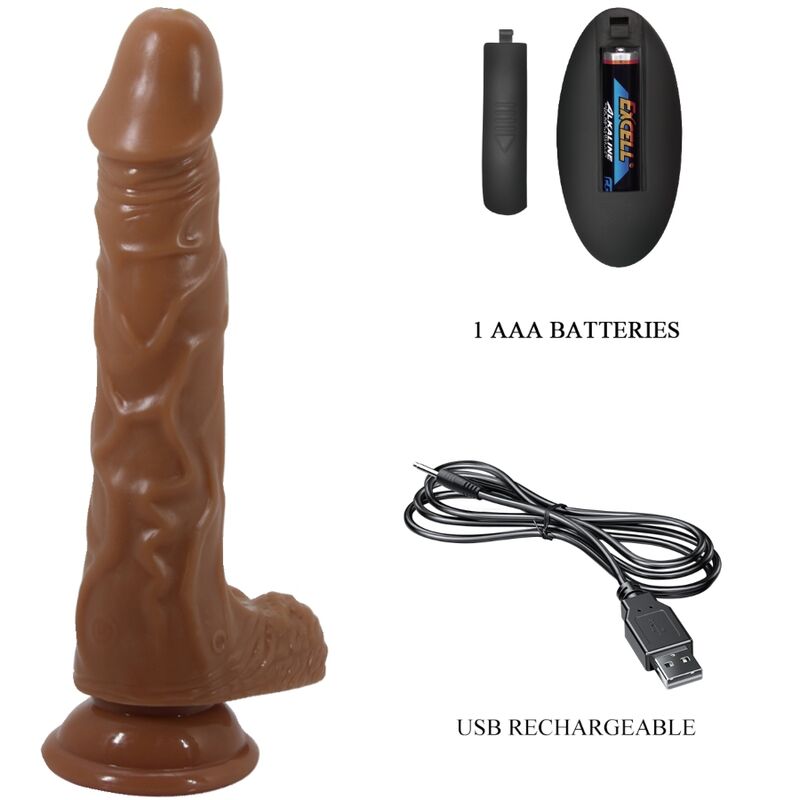 Bodach realistic vibrator with suction cup remote control