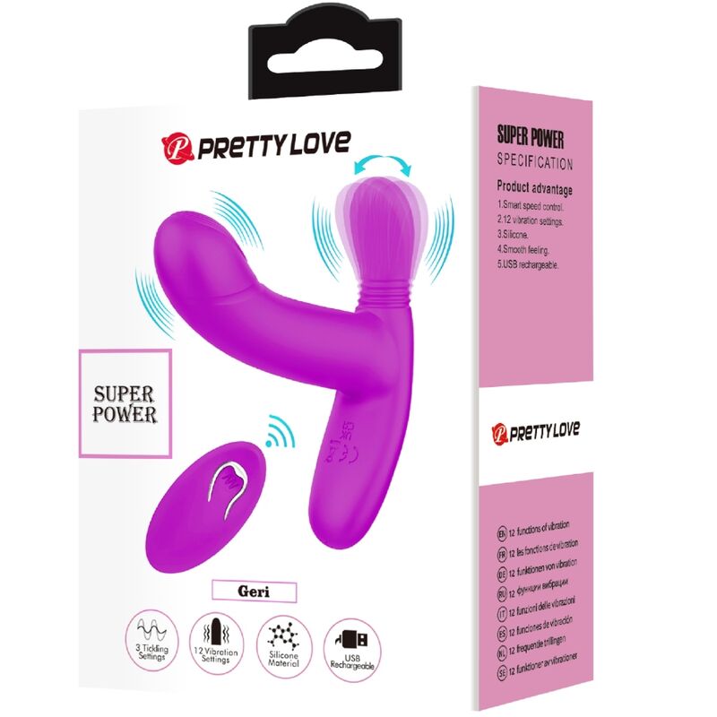 Geri clitoris massager pink remote control