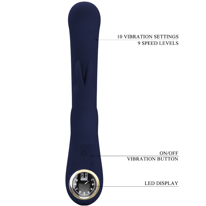 Lamar Rabbit and G-Spot Vibrator Blue