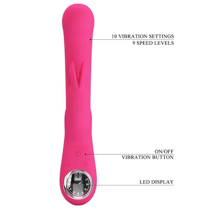 Vibromasseur Rabbit Lamar Point G Écran LCD 10 Vibrations - Pretty Love