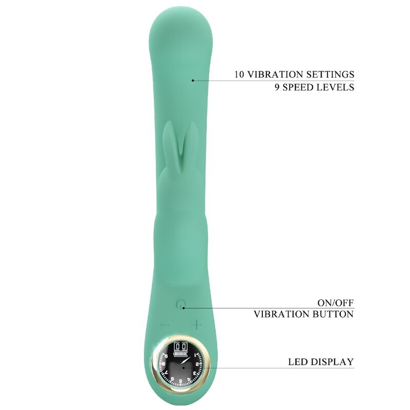 Vibromasseur Rabbit Lamar Point G Écran LCD 10 Vibrations - Pretty Love