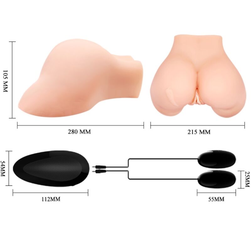 Realistic mesh vagina and anus with vibration