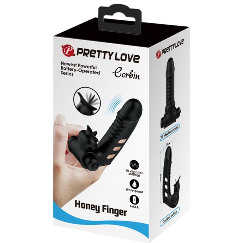 Corbin Black Vibrator Finger Cover