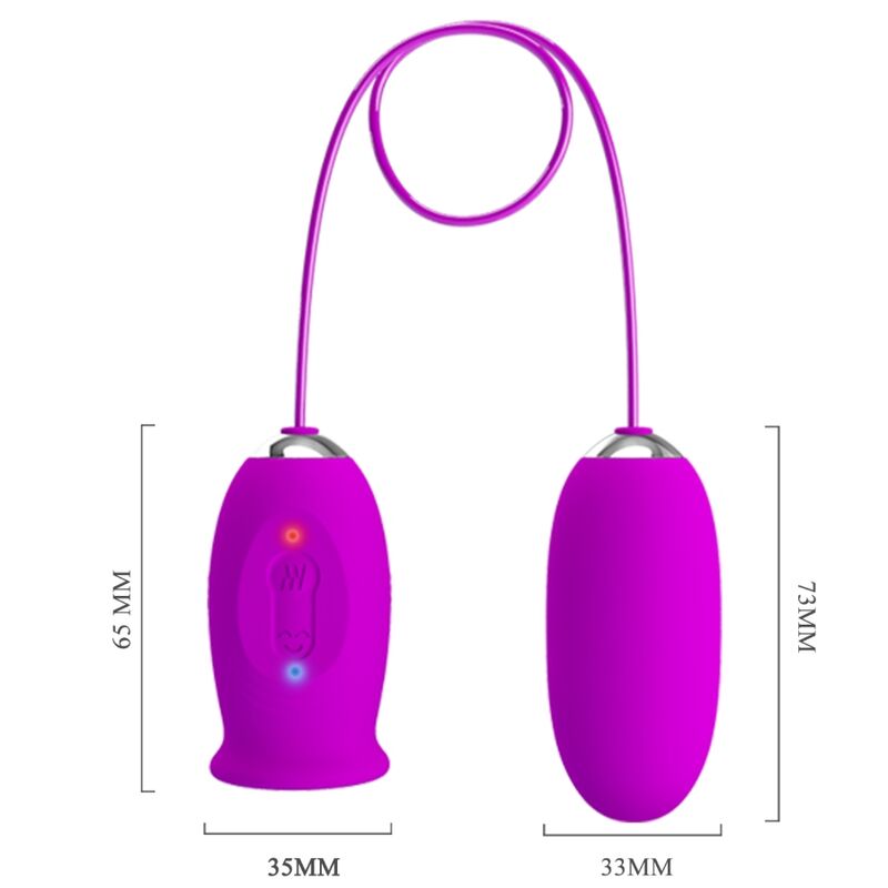 Purple daisy dual egg rechargeable vibrator