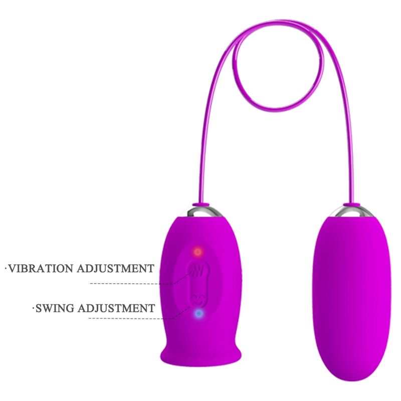 Purple daisy dual egg rechargeable vibrator