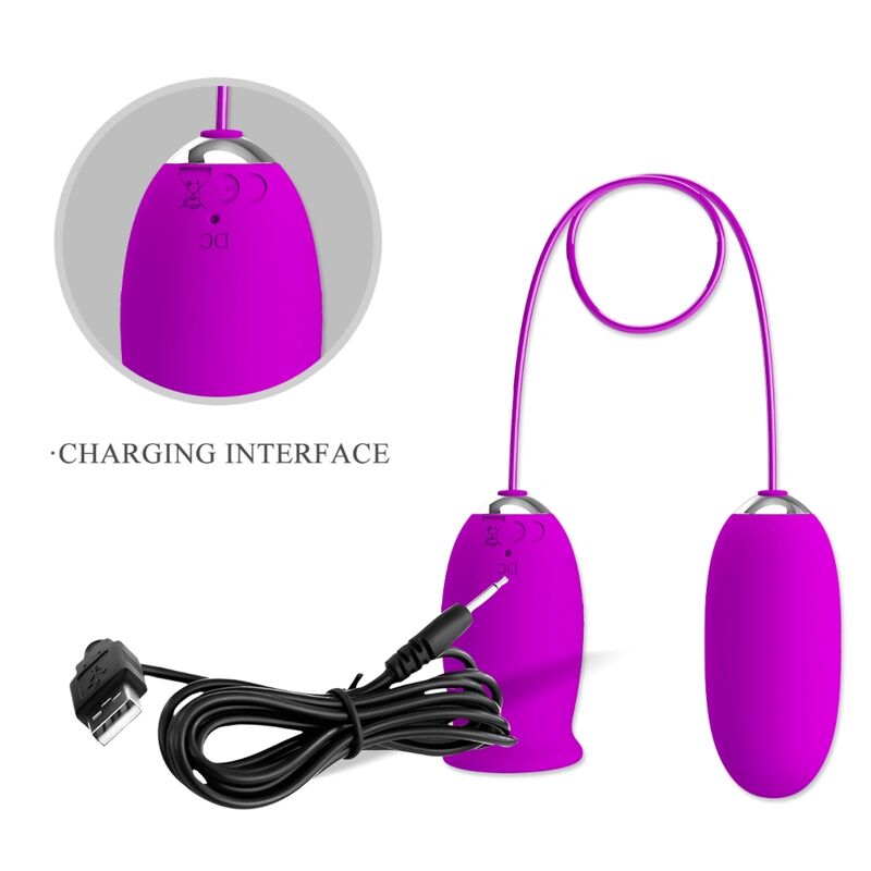 Purple daisy dual egg rechargeable vibrator