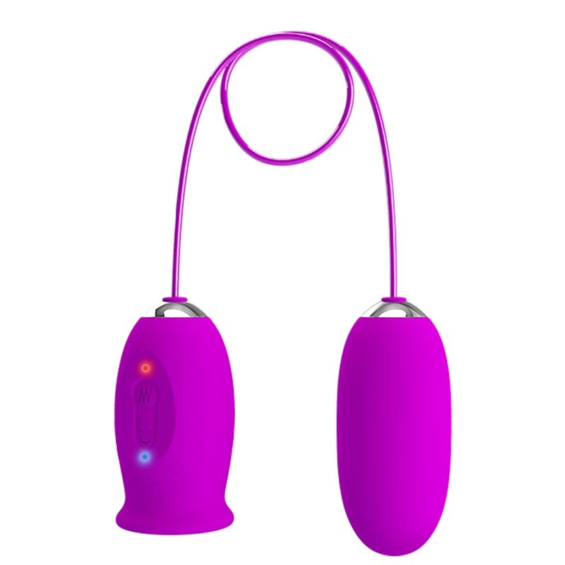 Purple daisy dual egg rechargeable vibrator