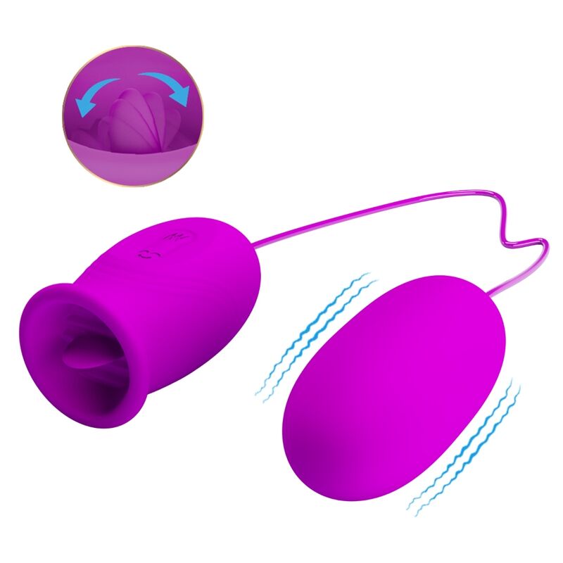Purple daisy dual egg rechargeable vibrator