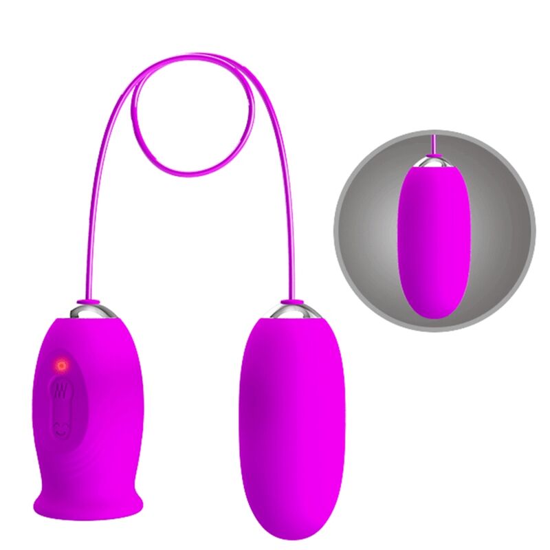 Purple daisy dual egg rechargeable vibrator