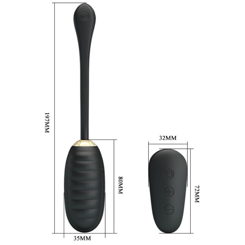 Doreen Luxury Rechargeable Vibrating Egg Black Remote Control