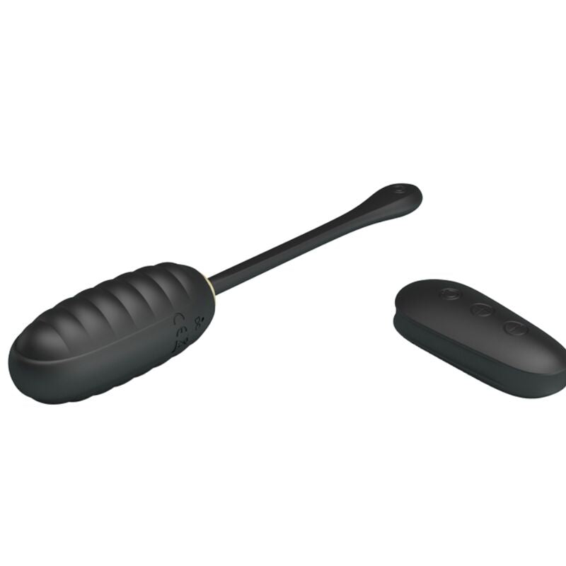 PRETTY LOVE - DOREEN LUXURY RECHARGEABLE VIBRATING EGG BLACK WITH REMOTE CONTROL