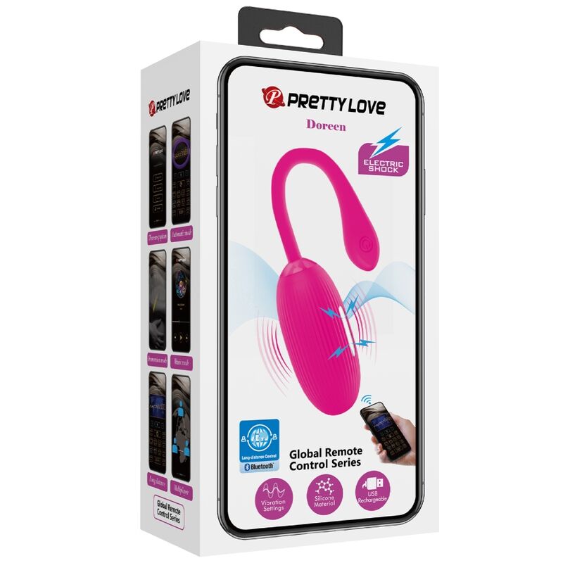 PRETTY LOVE - RECHARGEABLE VIBRATING EGG DOREEN MAGENTA REMOTE CONTROL