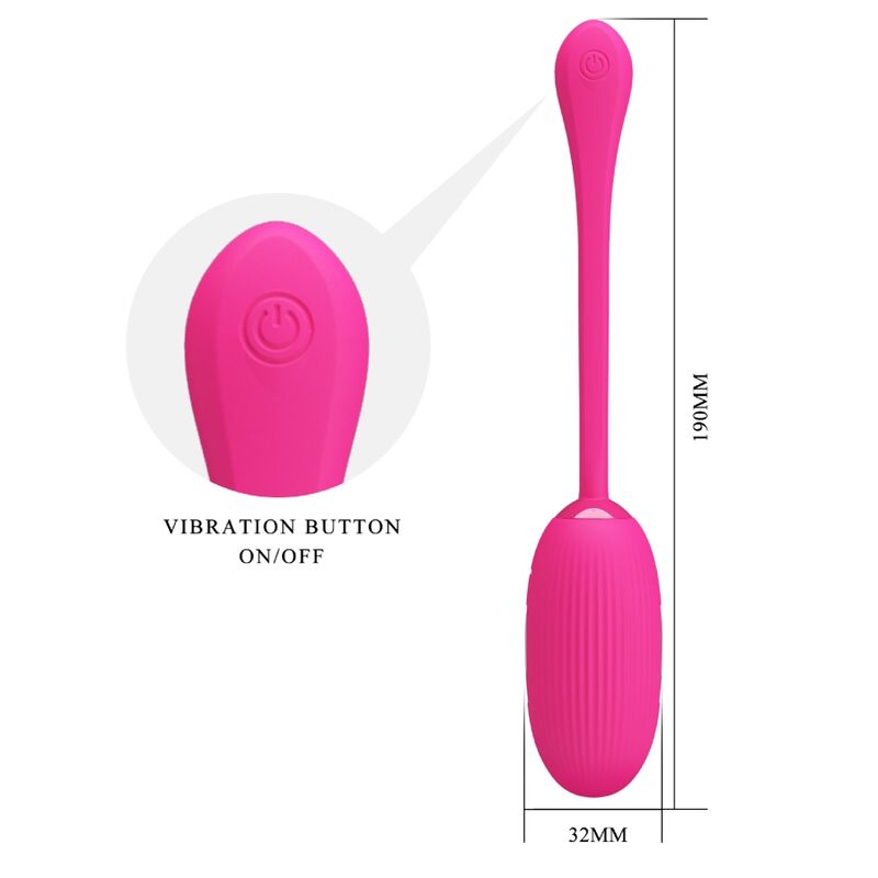 PRETTY LOVE - RECHARGEABLE VIBRATING EGG DOREEN MAGENTA REMOTE CONTROL