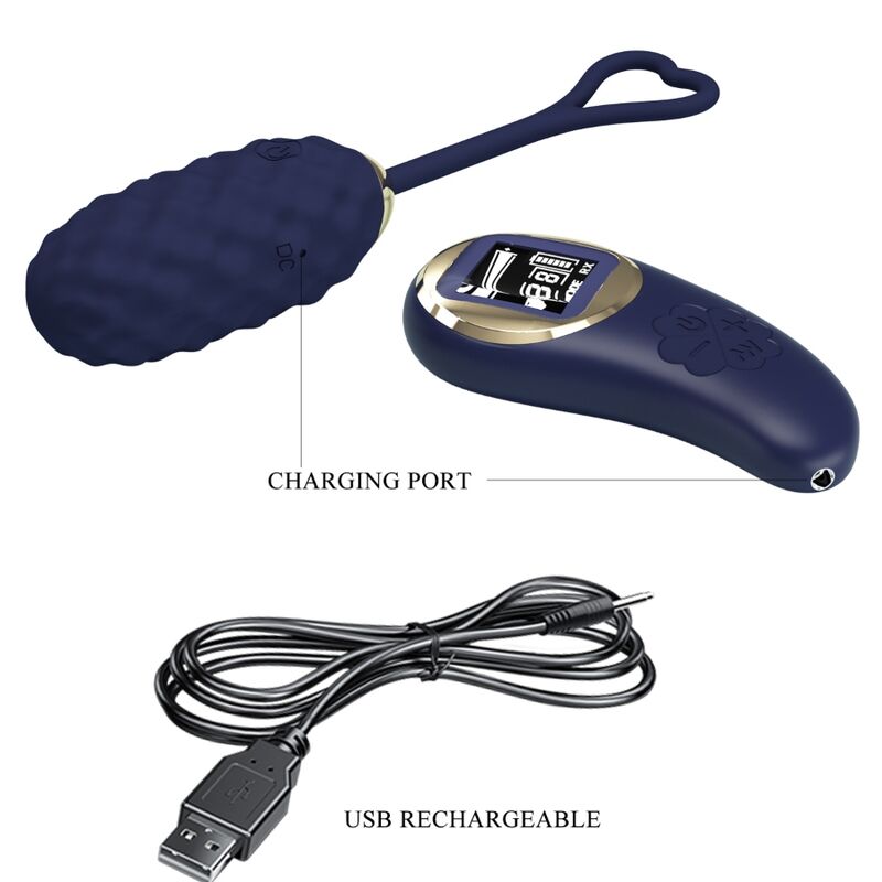 Vivian Blue Vibrating Egg with Remote Control