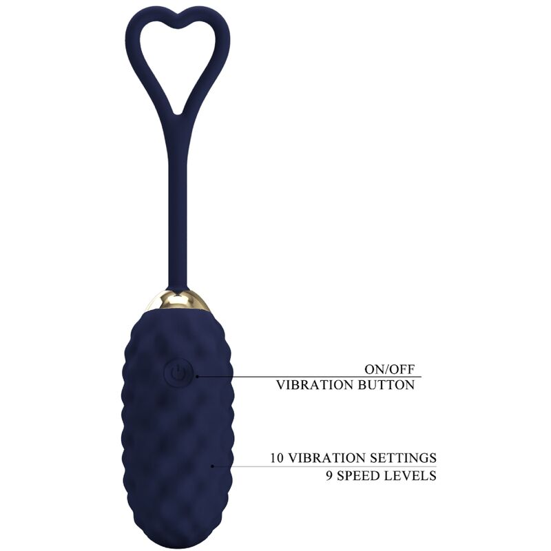 Vivian Blue Vibrating Egg with Remote Control
