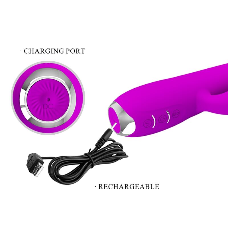 Gloria Waterproof Rechargeable Rabbit Vibrator Purple