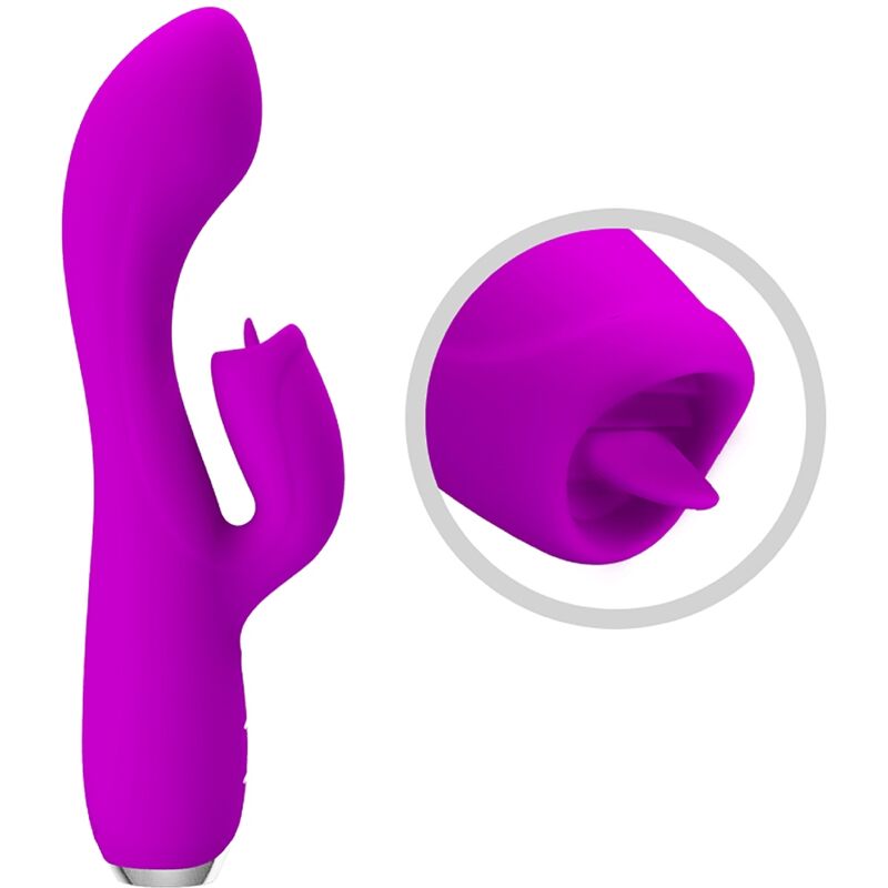 Gloria Waterproof Rechargeable Rabbit Vibrator Purple