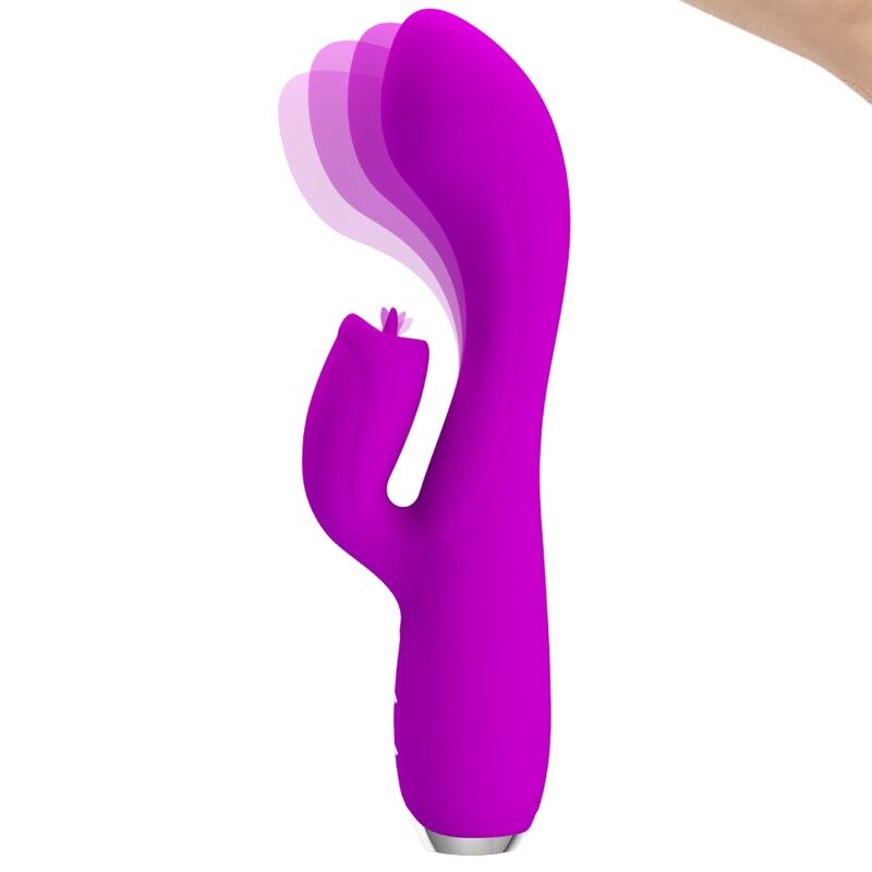 PRETTY LOVE - GLORIA RECHARGEABLE RABBIT VIBRATOR, WATERPROOF, PURPLE