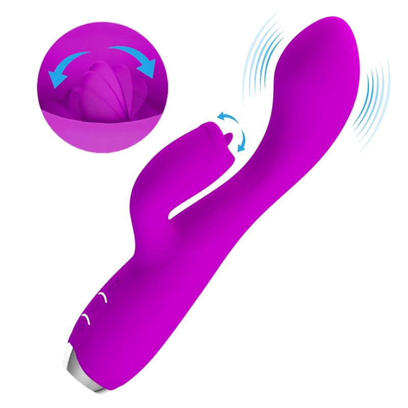 Gloria Waterproof Rechargeable Rabbit Vibrator Purple