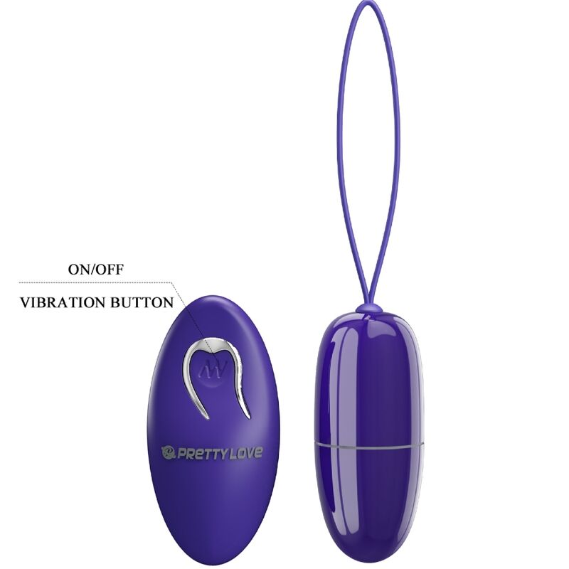 PRETTY LOVE - SELKIE YOUTH MINI VIBRATING EGG WITH REMOTE CONTROL, PURPLE