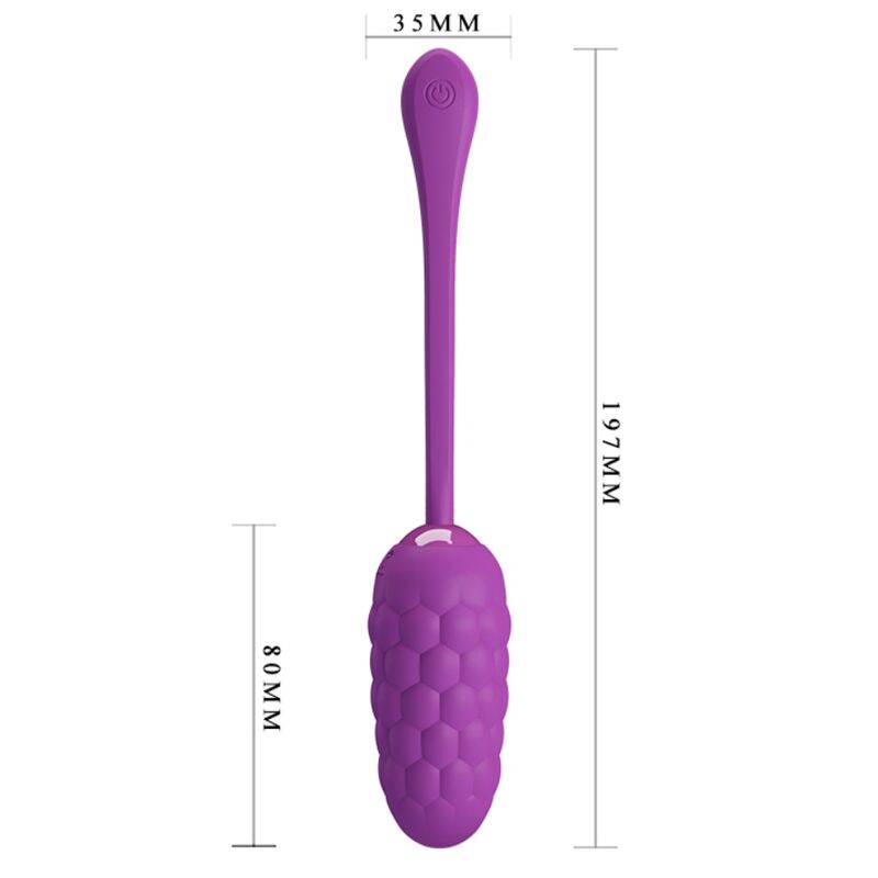Rechargeable marine texture vibrating egg purple
