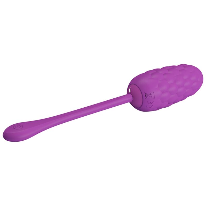 Rechargeable marine texture vibrating egg purple