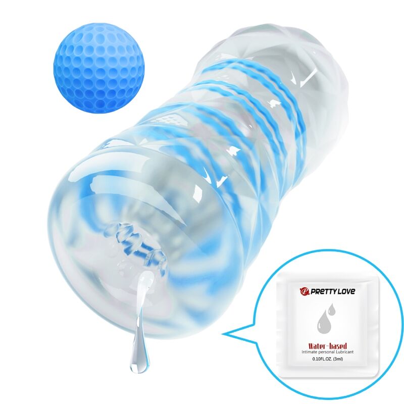 Small blue spiral masturbator