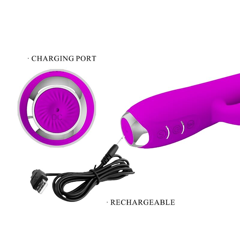 PRETTY LOVE - REGINA RECHARGEABLE VIBRATOR - PURPLE SUCTION GEL